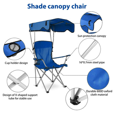 Silla plegable para acampar, silla para exteriores, silla de pesca con portavasos