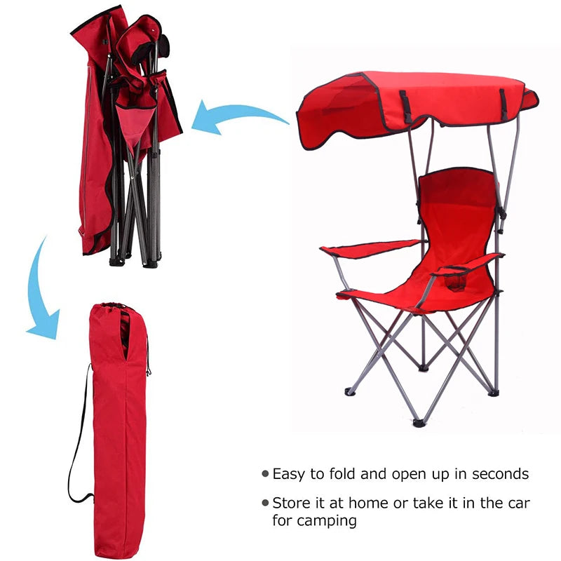 Silla plegable para acampar, silla para exteriores, silla de pesca con portavasos