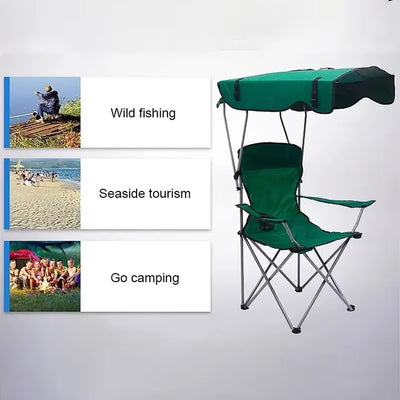 Silla plegable para acampar, silla para exteriores, silla de pesca con portavasos